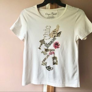 Unique Casuals light cream milk t-Shirt size EU-L, US-M